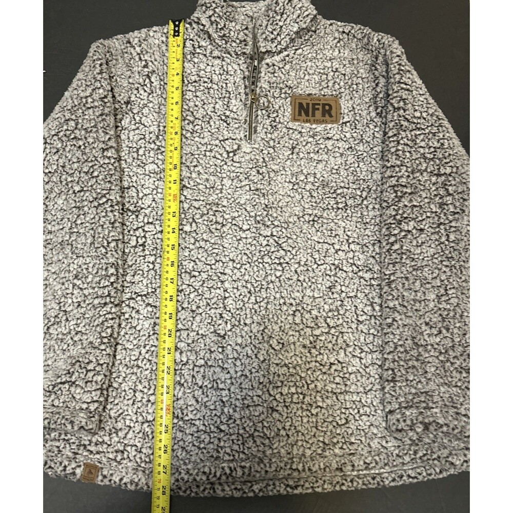NFR 2019 Las Vegas PRORODEO Sherpa Pullover 1/4 Zip Fleece Grey XL PRCA - Picture 7 of 9